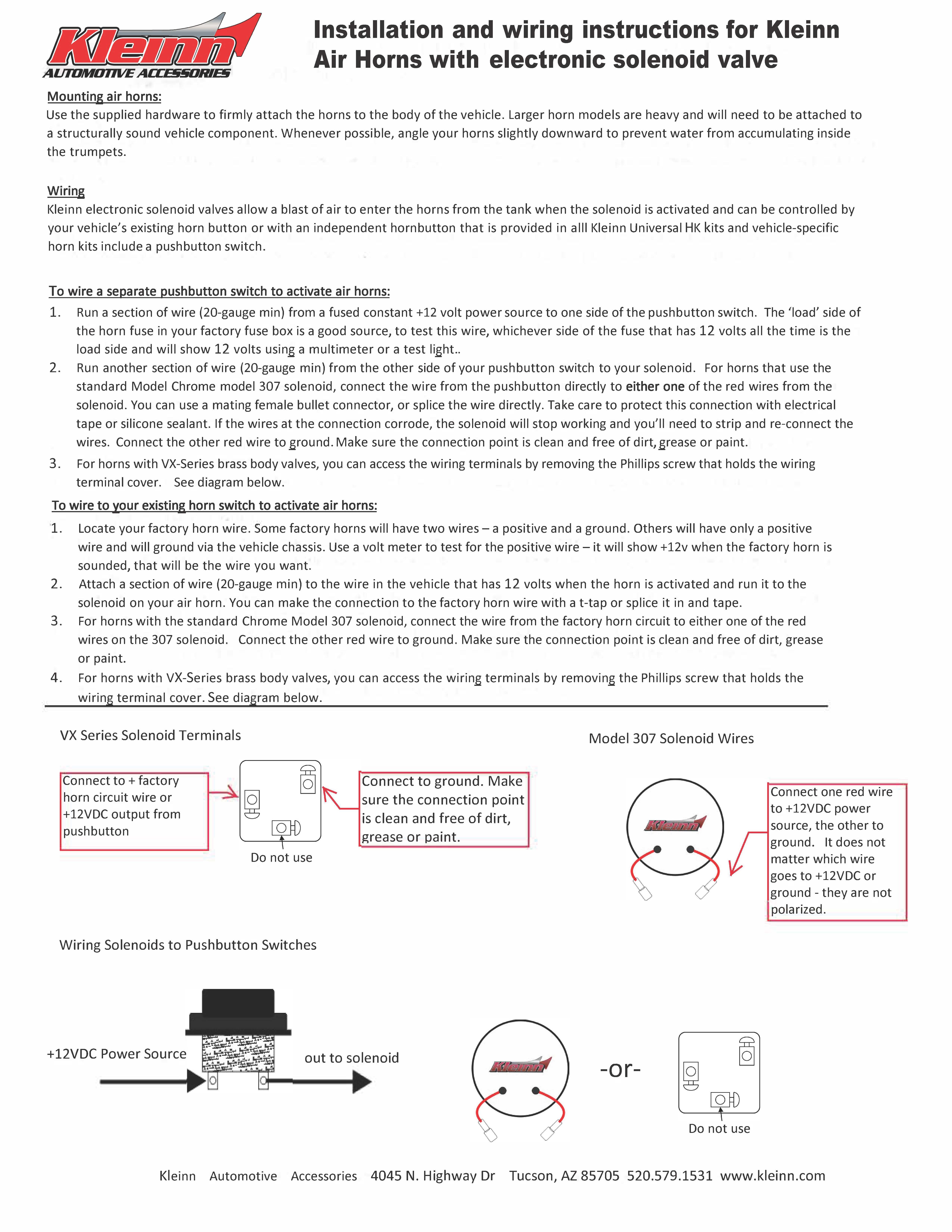 Kleinn Automotive Accessories VX6003-HK - Solenoid Valves